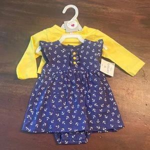 NWT Carter’s Nautical Dress & Cardigan